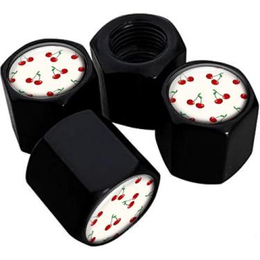 Imagem de Tampas de haste de válvula de pneu de metal, pacote com 4, tampas de haste de roda de carro, tampas de válvula de ar universais de alumínio para carros, caminhões, SUVs, bicicletas, motocicletas