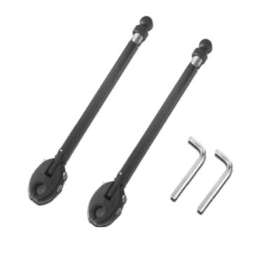 Imagem de KIT 2 Antena Corta linha de Pipa 7 Est P/Retrovisor Inox Com Abraçadeira 10mm (Preta) IMPORT PREMIUM