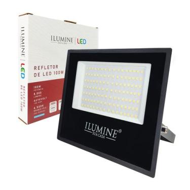 Imagem de Refletor LED Ilumine Sua Casa 100W Preto, Preto