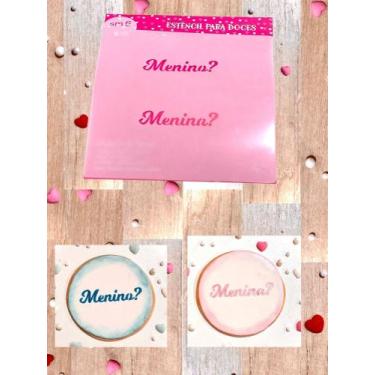 Imagem de SM6 Estêncil menino ou menina para confeitaria e artesanato. - confeit
