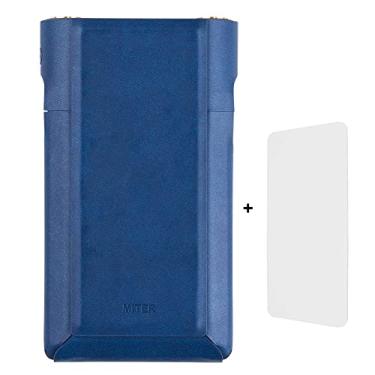 Imagem de MITER Capa compatível com Sony NW-WM1AM2 / NW-WM1ZM2 Walkman, capa de couro PU feita à mão + um protetor de tela, feito na Coreia, wm1am2 (azul marinho)