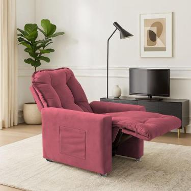 Imagem de Poltrona Reclinável Papai Mamãe Confort - B Home Decor, Rosa