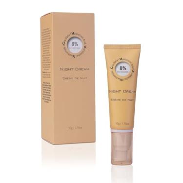 Imagem de KEDMA 8% - Creme noturno rico com ácido hialurônico e kombucha - hidratante, antienvelhecimento e radiante - para todos os tipos de pele - sem parabenos, sulfatos e silicones - 50 g