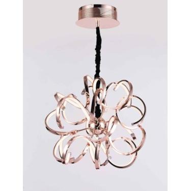 Imagem de Pendente LED 69W 3500K í 60CM Silicone e Metal Rose Gold - Sindora DCD01207