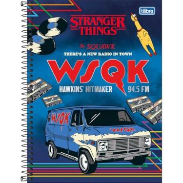 Imagem de Tilibra - Caderno Espiral Capa Dura Universitário Connect 10 Matérias Stranger Things 160 Folhas - The Squawk Wsqk