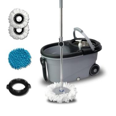 Imagem de Mop Giratório Plus Com Cesto Em Inox cinza