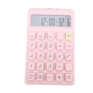Imagem de Luqeeg Calculadora de mesa, ABS de alta sensibilidade, display LCD de 12 dígitos, calculadora de voz com almofada inferior antiderrapante e botão grande para casa, escritório, escola, negócios