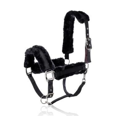 Imagem de Equinavia Valkyrie Soft Ultra Fleece Acolchoado Ajustável Cavalo Halter - Preto/Preto - Cavalo
