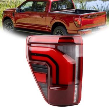 Imagem de YEQSHNG Conjunto de luz traseira alta LED compatível com 2024-2025 Ford F150 Lariat/King Ranch/Platinum/Raptor Lâmpada traseira sequencial externa com ponto cego lado esquerdo do motorista RL34-13B505