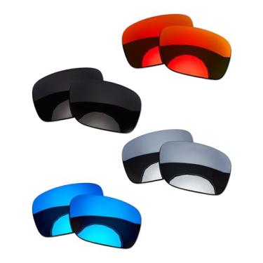 Imagem de OOWLIT 4 pares de lentes de óculos de sol de substituição compatíveis com Oakley Sylas OO9448-57 mm polarizadas