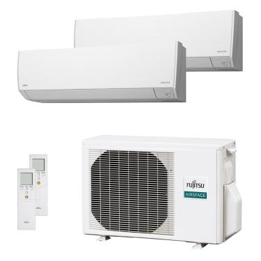 Imagem de Ar-Condicionado Multi Split Inverter 18000 BTUs Fujitsu Airstage Premium Quente e Frio (1 Evap. HW 9000 + 1 Evap. HW 12000) 220V