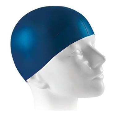 Imagem de Touca De Natação Flat Adulto Silicone Proteção Água (Azul)