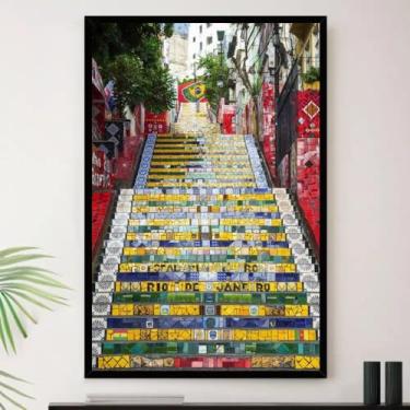 Imagem de Genérico, Quadro Escadaria Rio De Janeiro Lapa Decorativo A3 35x45cm