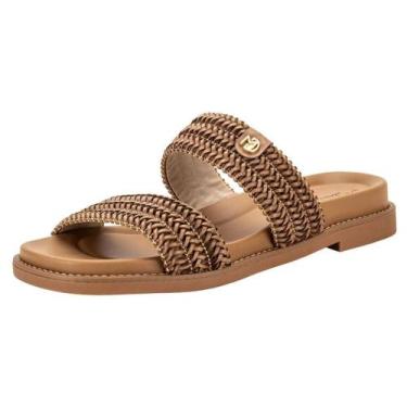 Imagem de Tamanco Feminino Modare Camel Conforto Casual com Tiras, Camel, 38
