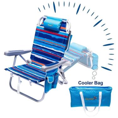 Imagem de Cadeira de Praia Resistente SUNNYFEEL Com Bolsa Térmica, Porta Copos para Viagem ao Ar Livre, Piquenique, Pesca, Cadeira de Acampamento