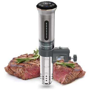 Imagem de Termocirculador Sous Vide Fogão de Imersão 1100 Watt IPX7, 110v, KITCHENBOSS A01G300S11U, Cinza escuro