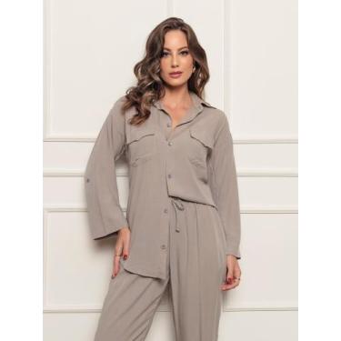 Imagem de Conjunto Camisa E Calça Com Elastico Verão Ref.15585 - Docce Mulher, C