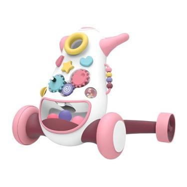 Imagem de Andador K1-Pink para Bebês – Dispositivo Estiloso e Seguro, Auxilia nos Primeiros Passos, Design Ergonômico, Rodas Emborrachadas, Cor Rosa Vibrante, Idade a partir de 6 Meses