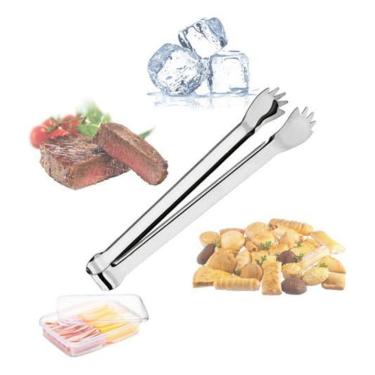 Imagem de Pegador Inox Multiuso Mini Carnes Frios Gelo Drinks 12Cm