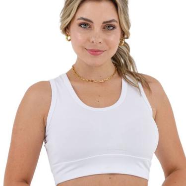 Imagem de Top Feminino Suplex Confort Reforçado Moda Esportiva Básica s/Bojo Sli