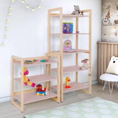 Imagem de Conjunto estantes multiuso colorê infantil - MULTIPLA MOVES, ROSA