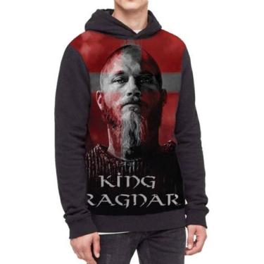 Imagem de Moletom Com Capuz Série Vikings Ref:272 - smoke, Preto, GG