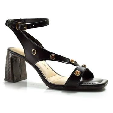 Imagem de Sandália Feminina com Salto Bloco Dakota, Preto, 37