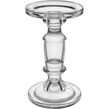 Imagem de CASTIÇAL PORTA VELA DECORATIVO HOME&CO ECO CRYSTAL 19x11x11cm TRANSPARENTE