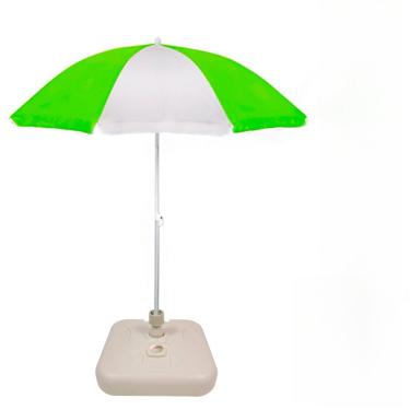 Imagem de Guarda Sol Gigante 2 Metros Base 18L(Verde e Branco,Preta)