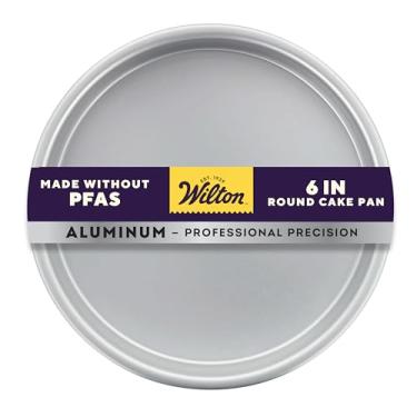 Imagem de Wilton Forma de bolo redonda de alumínio, assadeira clássica para bolos pequenos, durável, aquecimento uniforme, resistente à ferrugem, qualidade profissional, 15 cm, a embalagem pode variar