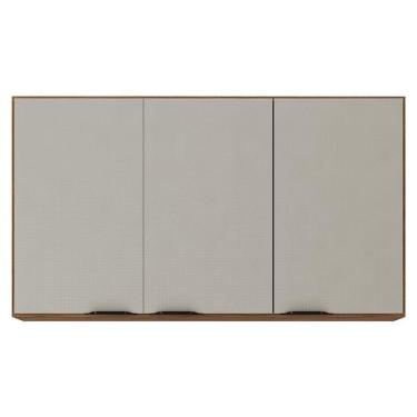Imagem de Armário Aéreo Para Cozinha Firenze 3 Portas Amêndola Touch Nude Prime Tx - Demóbile