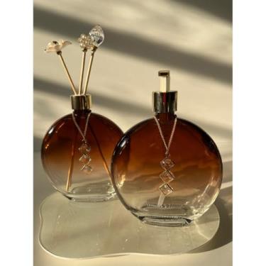 Imagem de Kit Banheiro Domum Decor Decbanheiro Dourado Luxo Perolas(KIT FLOR VERMELHA)