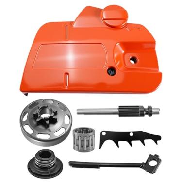 Imagem de Conjunto de capa de embreagem de freio de corrente adequada para Husqvarna 435 440 440e motosserra, tambor de embreagem e kit de bomba de óleo de lubrificação 435 para substituição de espigão de