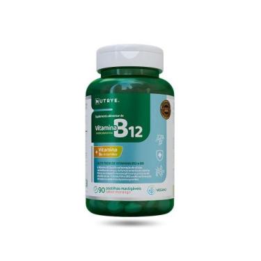 Imagem de Vitamina B12 Metilcobalamina + B9 com 90 pastilhas Nutrye