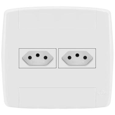 Imagem de Conjunto 1 Tomada 10A + 1 Tomada 20A 4X4 - Ilumi Lev - 87042