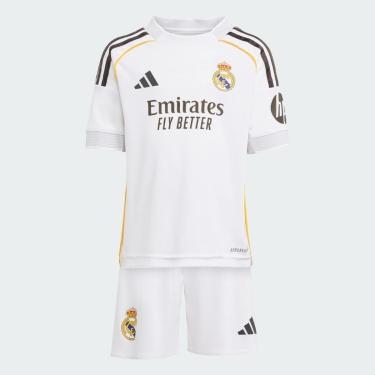 Imagem de Uniforme Infantil Real Madrid I 25/26 Adidas-Unissex