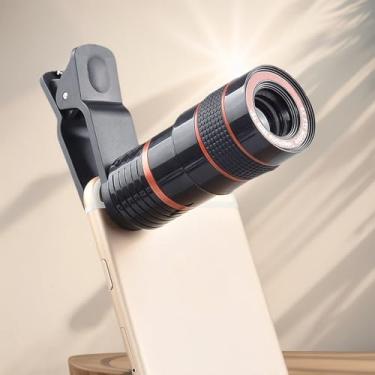 Imagem de Lente teleobjetiva 8X, lente de câmera com zoom de clipe para fotografia de smartphone, acessório de lente móvel de foco longo