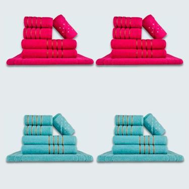 Imagem de Jogo De Toalhas 24 P?s Cole??o Montreal 100% Algod?o Rs+vd