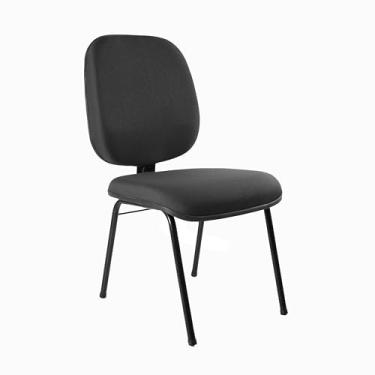 Imagem de Cadeira Diretor Fixa Reforçada c/Lâmina de Aço J. Serrano Preto