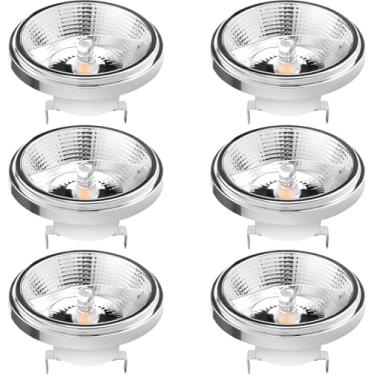 Imagem de Conjunto De 6 Lâmpadas Led Ar111 G53 Reguláveis 110v/230v 15 Watt 1500 Lumens Refletor Lâmpada De Inundação Ângulo De Feixe De 45°, 4000k-natural White
