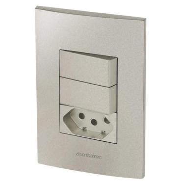 Imagem de Conjunto 2 Paralelos + 1 Tomada 10A - Inova Titanium - Att15 - Alumbra