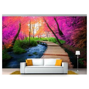 Imagem de Papel De Parede Cachoeira Natureza Mata 3D Nch197 - Você Decora