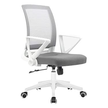 Imagem de Cadeira de jogos Cadeira ergonômica de malha cadeira de escritório cadeira de computador cadeira de elevador cadeira giratória cadeira de escritório encosto cadeira de jogo (cor: cinza)