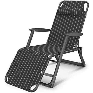 Imagem de Espreguiçadeira, cadeiras reclináveis, pátio de jardim para pessoas pesadas, cadeiras de jardim, portátil, gravidade zero, adequada para jardins, pátios, piscinas, suporte de 200 kg, espreguiçadeira