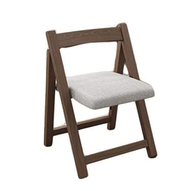 Imagem de Cadeira de jantar de madeira, cadeira dobrável nórdica, para uso ao ar livre, escritório, ergonômica, salão casual, cadeira de jardim, simples, dobrável, portátil