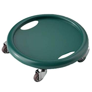 Imagem de CHEOTIME Core Slider Ferramenta de treinamento abdominal para treino, disco deslizante com 4 rolos, equipamento de exercício portátil para ginástica em casa, academia, treinamento físico, verde-escuro