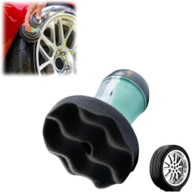 Imagem de Aplicador de brilho de pneu, aplicador de curativo de pneu de caminhão de carro reutilizável para brilho sem gotejamento, sem riscos, esponja de espuma de pneu, escova de brilho de pneu, esponja de