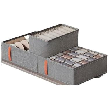 Imagem de Kit Organizador Para Gaveta De Roupa íNtima – Com Compartimentos Para Meias(Conjunto de 3 peças (7, 6, 20))