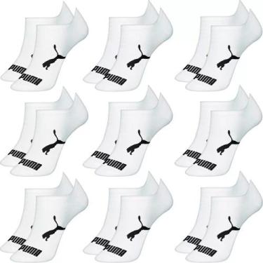 Imagem de Kit 9 Pares Meias Puma Sapatilha Algodão Cano Baixo Meia Soquete Adult