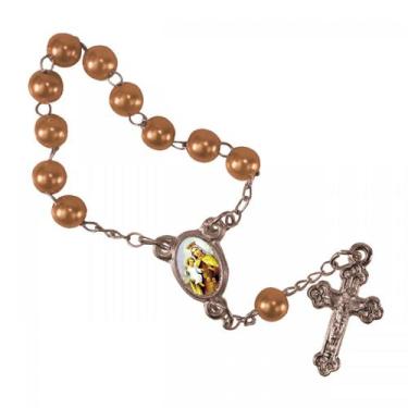 Imagem de 50 Mini Terços com Foto Nossa Senhora do Carmo - SJO Artigos Religioso